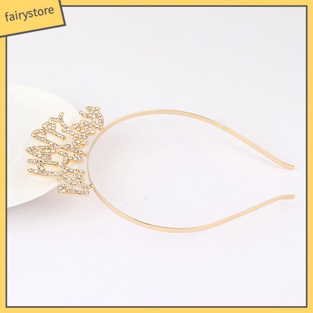 Băng Đô Cài Tóc Hình Vương Miện Bằng Hợp Kim Lấp Lánh Chống Gỉ Siêu Bền