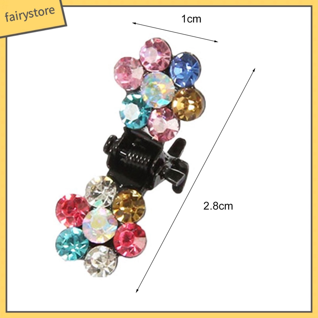 Set 12 Kẹp Tóc Hình Hoa Đính Đá Thời Trang Cho Nữ