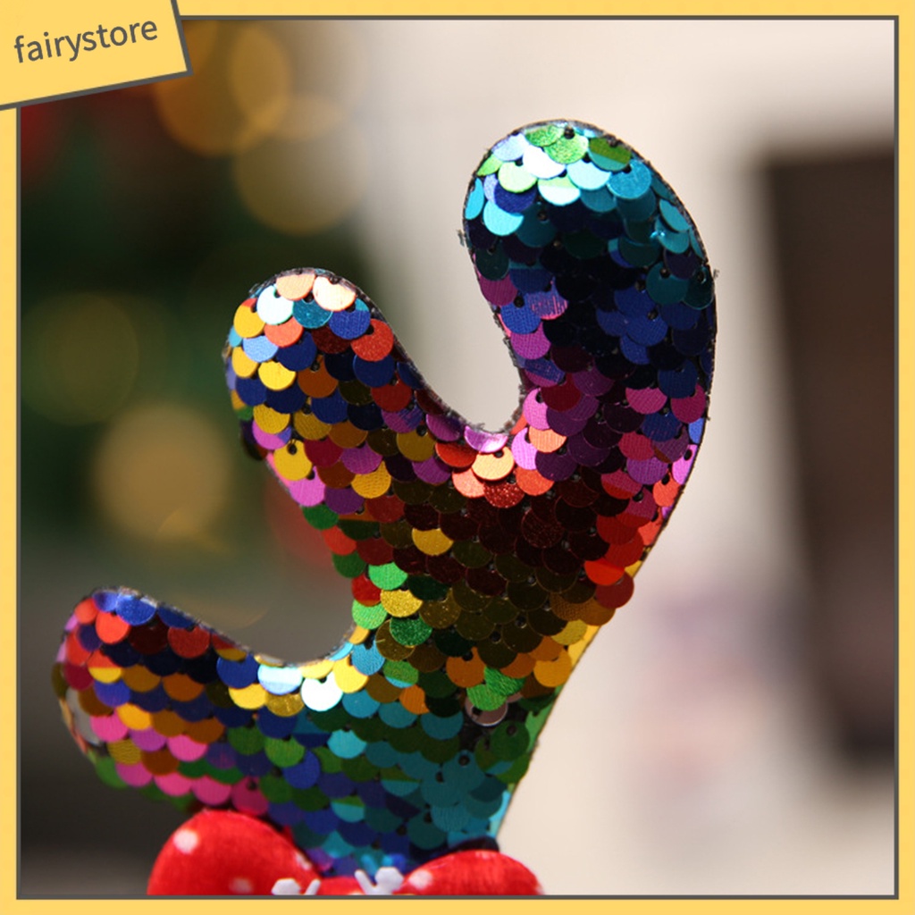 Băng Đô Cài Tóc Hình Sừng Hươu Đính Kim Sa Vui Nhộn Chống Mài Mòn Cho Người Lớn Và Trẻ Em