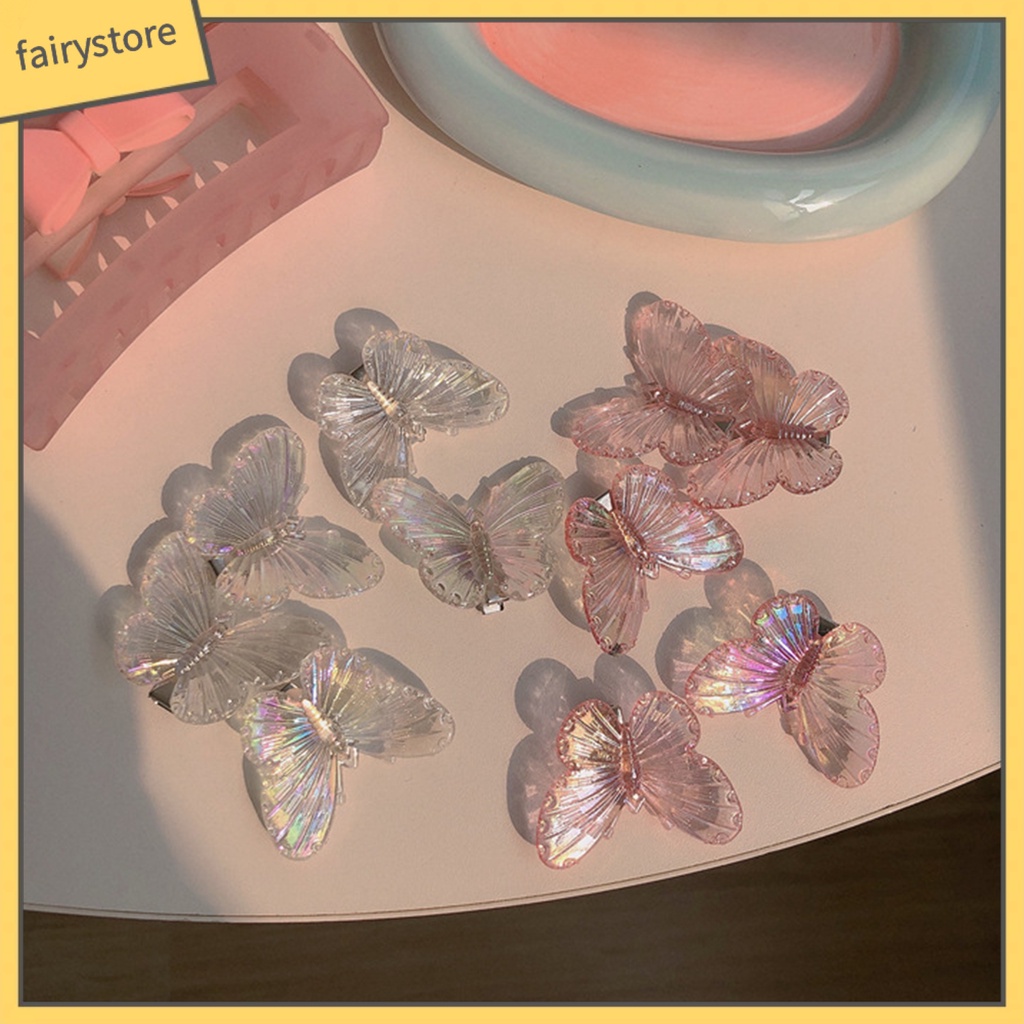 Kẹp Tóc Trong Suốt Tạo Hiệu Ứng 3D Độ Bóng Cao Trang Trí Tóc Mùa Hè