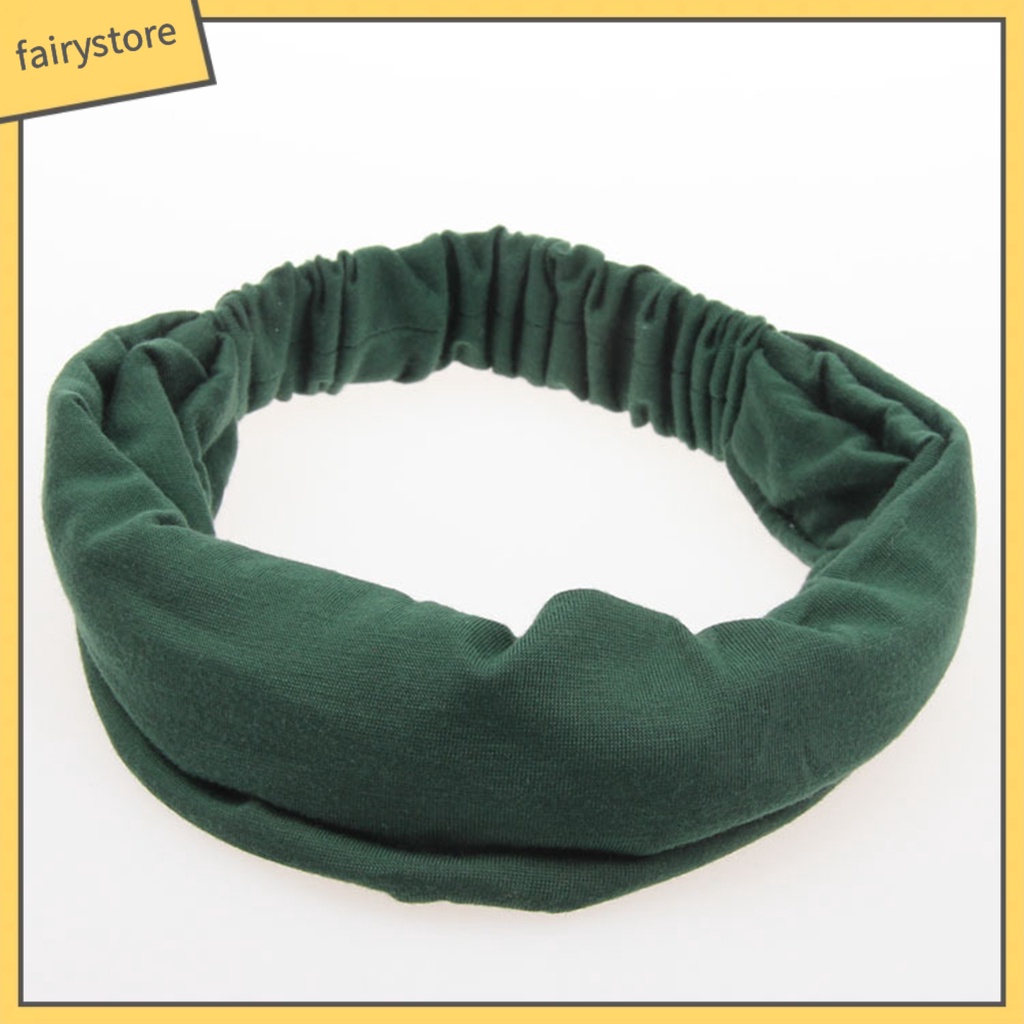 Băng Đô Cotton Pha Xoắn Bản Rộng Màu Sắc Ngọt Ngào