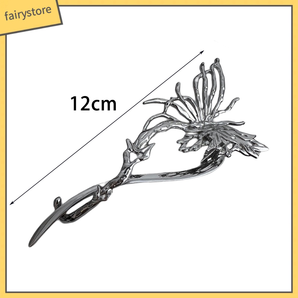 Kẹp Tóc Hình Bướm Màu Sáng Thanh Lịch Chống Rơi Cho Nữ