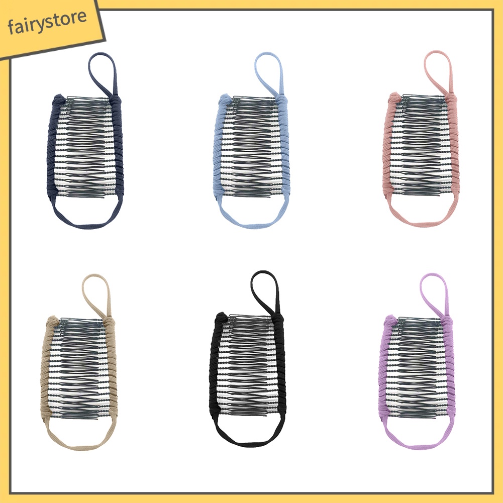 Giá Đỡ Lược Kẹp Tóc Hình Quả Chuối Chống Trượt Có Thể Kéo Dài Cho Nữ