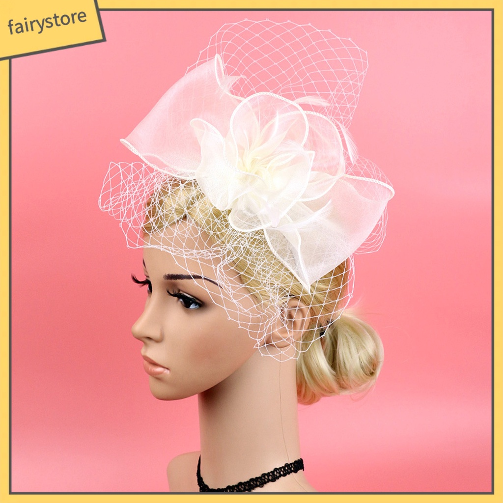 Mũ Lưới Thắt Nơ Phong Cách Hoàng Gia Cổ Điển Dùng Để Trang Trí Tiệc Cưới