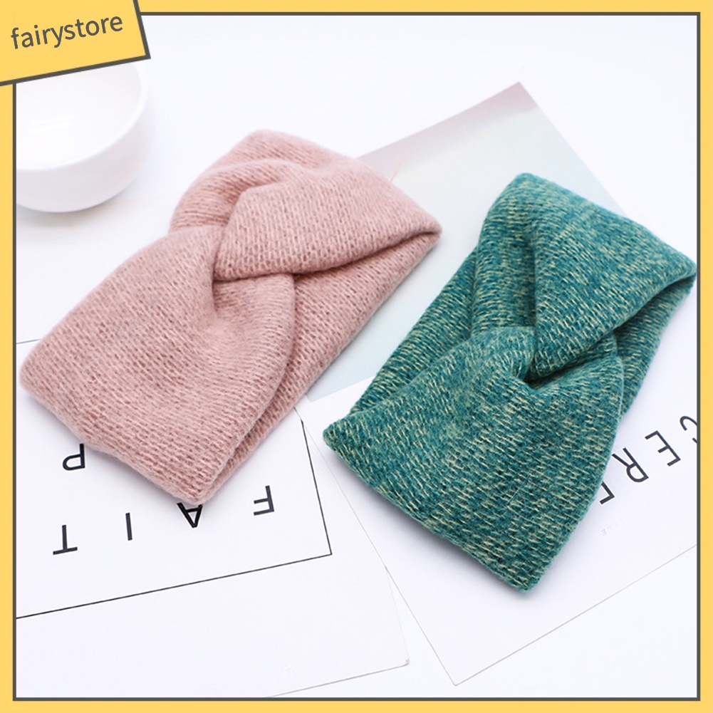 Băng Đô Cài Tóc Màu Trơn Giữ Ấm Tai Cho Nữ