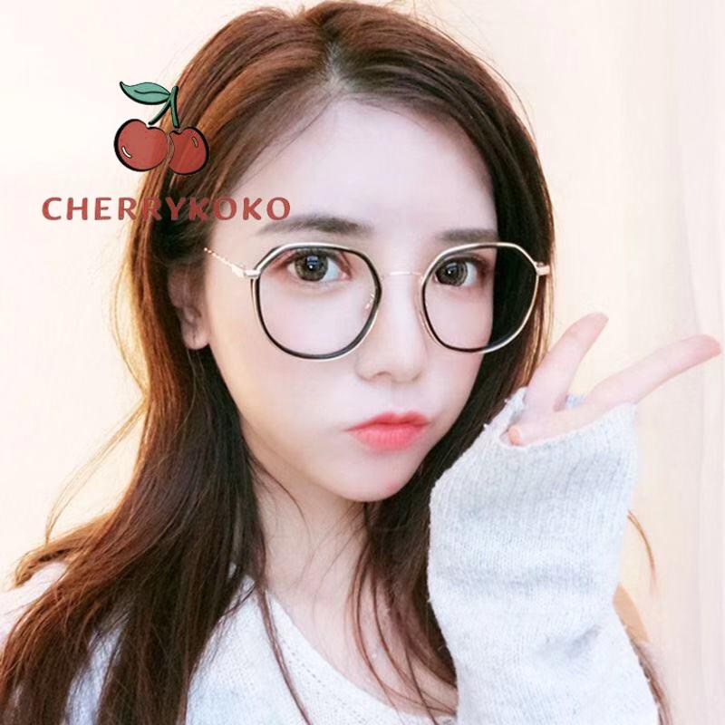 🍒🍒CHERRYKOKO Mắt kính gọng kim loại chống ánh sáng xanh thời trang dành cho nữ