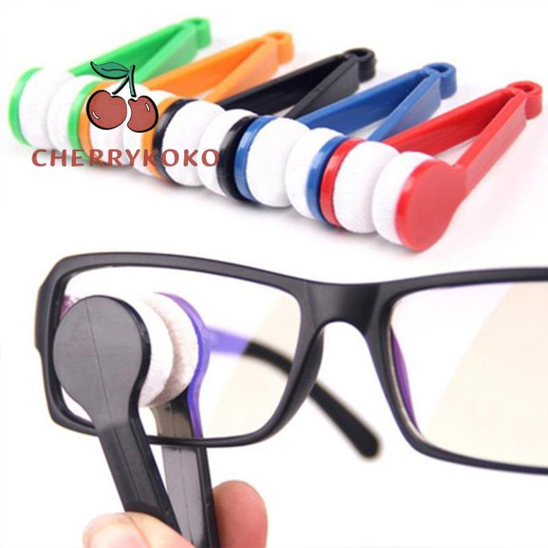 🍒🍒CHERRYKOKO Dụng Cụ Lau Mắt Kính Vải Sợi Siêu Nhỏ Tiện Dụng-Bàn Chải Lau Mắt Kính Sợi Siêu Nhỏ