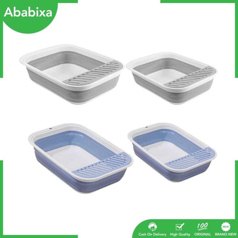 [Ababixa] Hộp Đi Vệ Sinh Bán Nguyệt Gấp Lại Được Nhỏ Gọn Cho Thú Cưng Đi Du Lịch