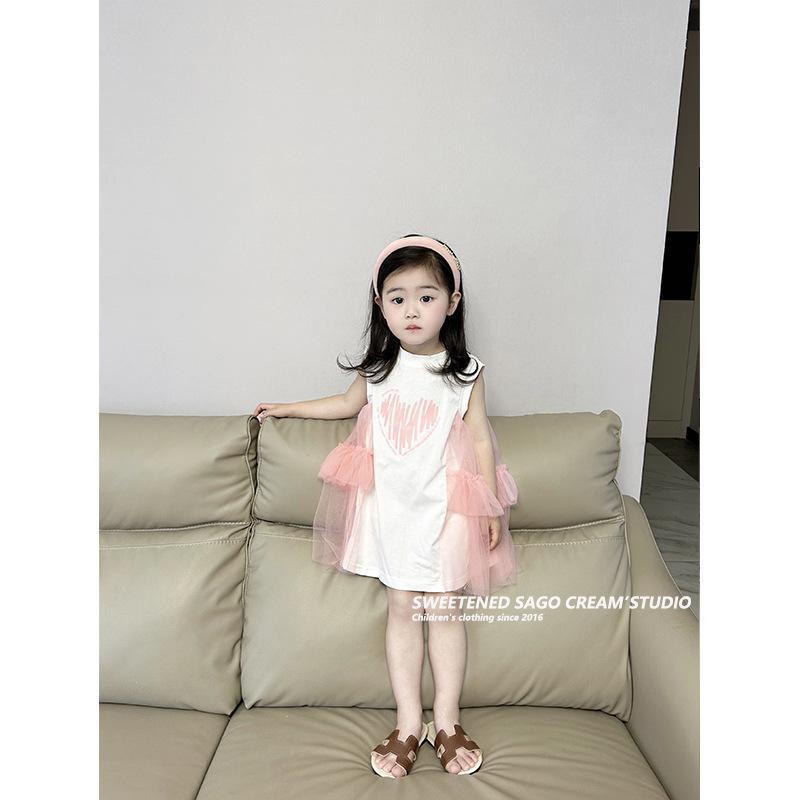 Đầm Không Tay Thời Trang Mùa Hè Xinh Xắn Dành Cho Bé Gái