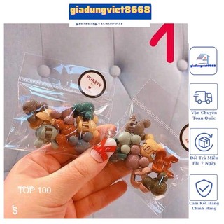 Túi 8 cặp tóc cho bé ( ngẫu nhiên )-Sét cặp tóc cho em bé loại 8 món