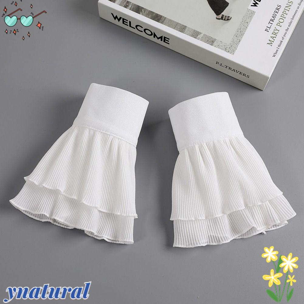 1 Cặp Ống Tay Áo Giả Viền Bèo Chống Nắng Thông Dụng Bảo Vệ Khuỷu Tay