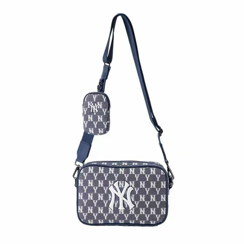 Túi Đeo Chéo Vai Vải Denim Họa Tiết Thêu NY Thời Trang Sành Điệu Cho Nam Và Nữ