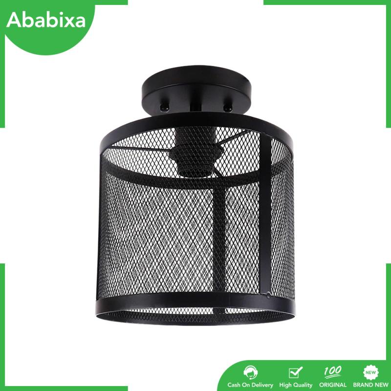 [Ababixa] Đèn Trần Kim Loại Dạng Lồng Lưới Mộc Mạc Cố Định Đèn Hành Lang Cầu Thang Nhà Bếp Gara E27