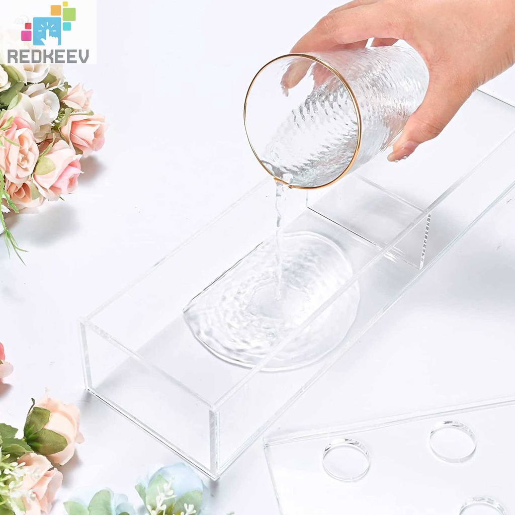 Lọ Hoa Bằng Acrylic Trong Suốt Trọng Lượng Nhẹ Dùng Trang Trí Bàn Ăn