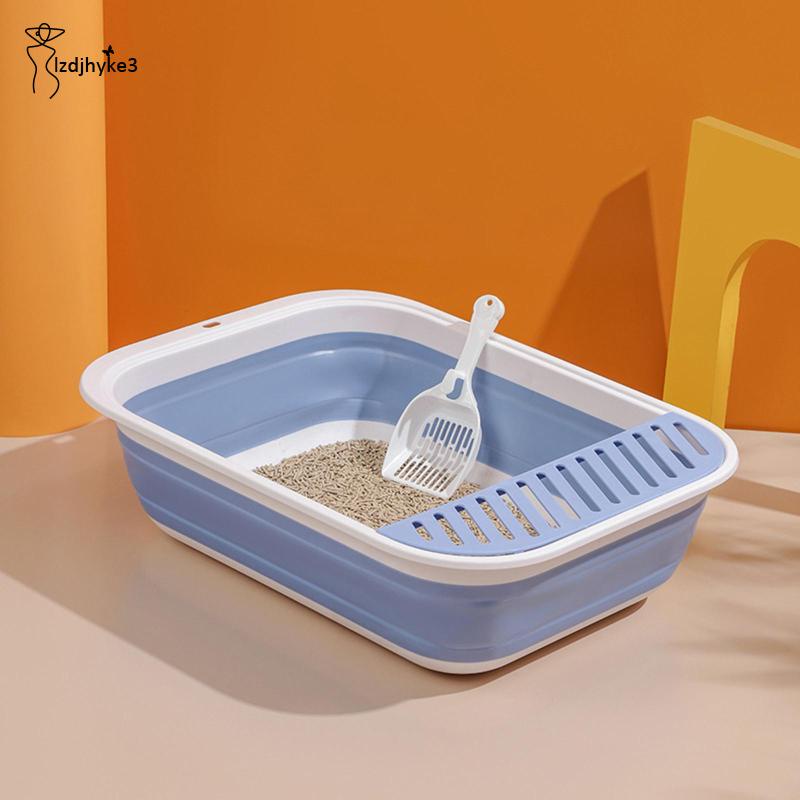 [lzdjhyke3] Hộp Đi Vệ Sinh Bán Nguyệt Gấp Lại Được Nhỏ Gọn Cho Thú Cưng Đi Du Lịch