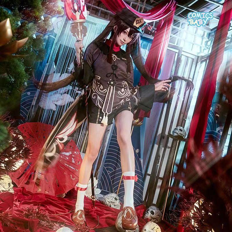 Genshin Impact Hutao Cosplay Costume plus size Uniform Anime Game Hu Tao Chinese Style lolita Halloween suit Women's clothing