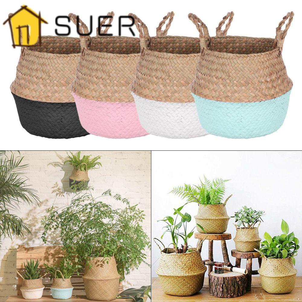 1 Giỏ Trồng Cây Handmade Có Thể Gập Lại Trang Trí Nhà Cửa