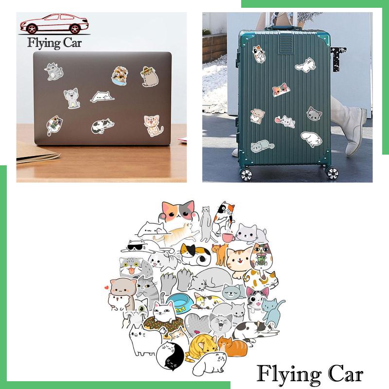 [Lzdjfmy2] 50 Miếng Dán Hình Mèo Vui Nhộn Dễ Thương Cho Thanh Thiếu Niên