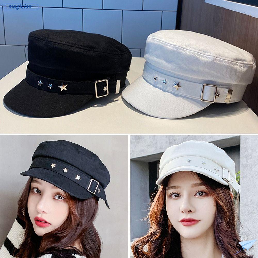 MAG Mũ Beret Vải Cotton Màu Xanh Navy Thanh Lịch