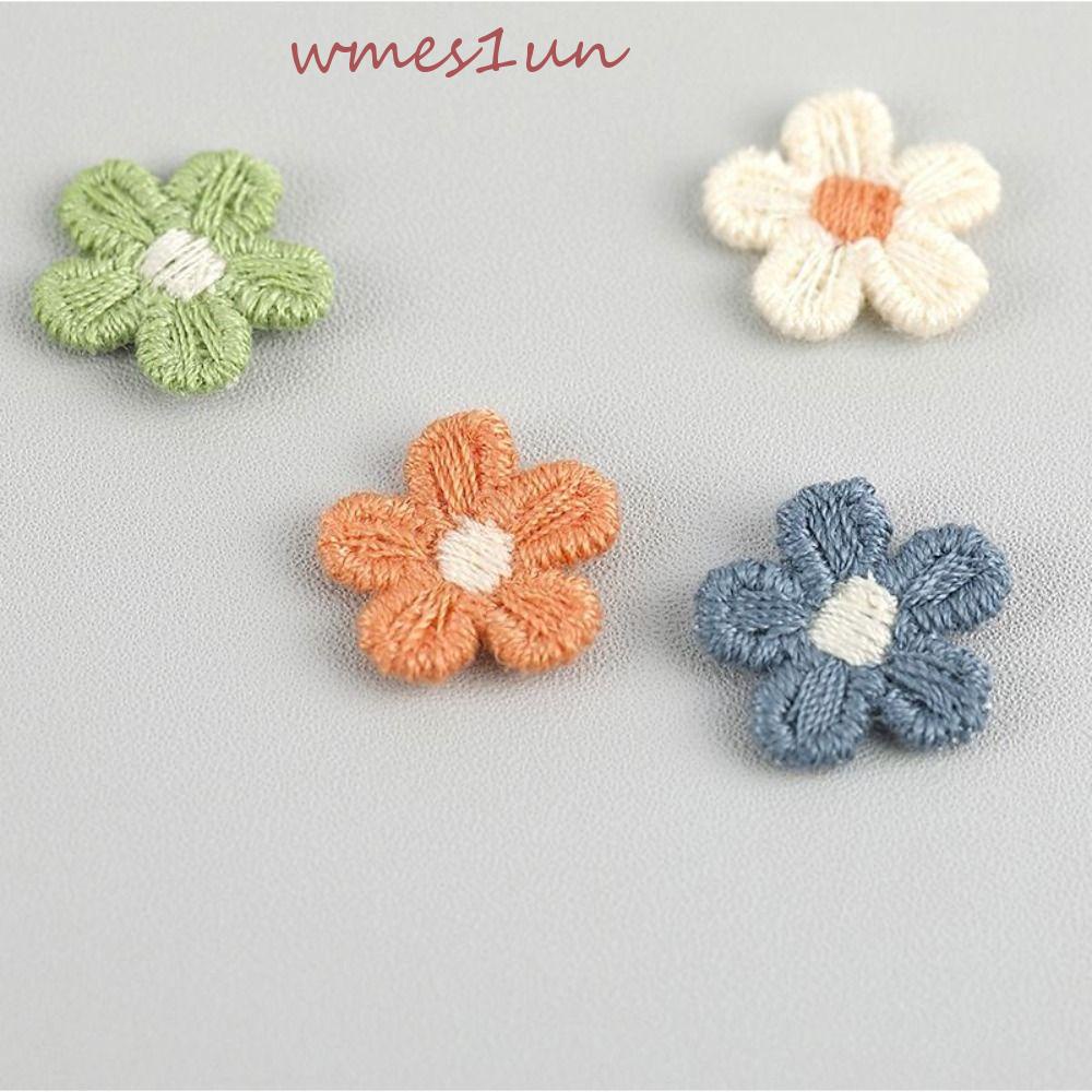 Kẹp Vải Len Họa Tiết Thêu Nhiều Màu Sắc Dùng Trang Trí Tóc DIY WMES15H