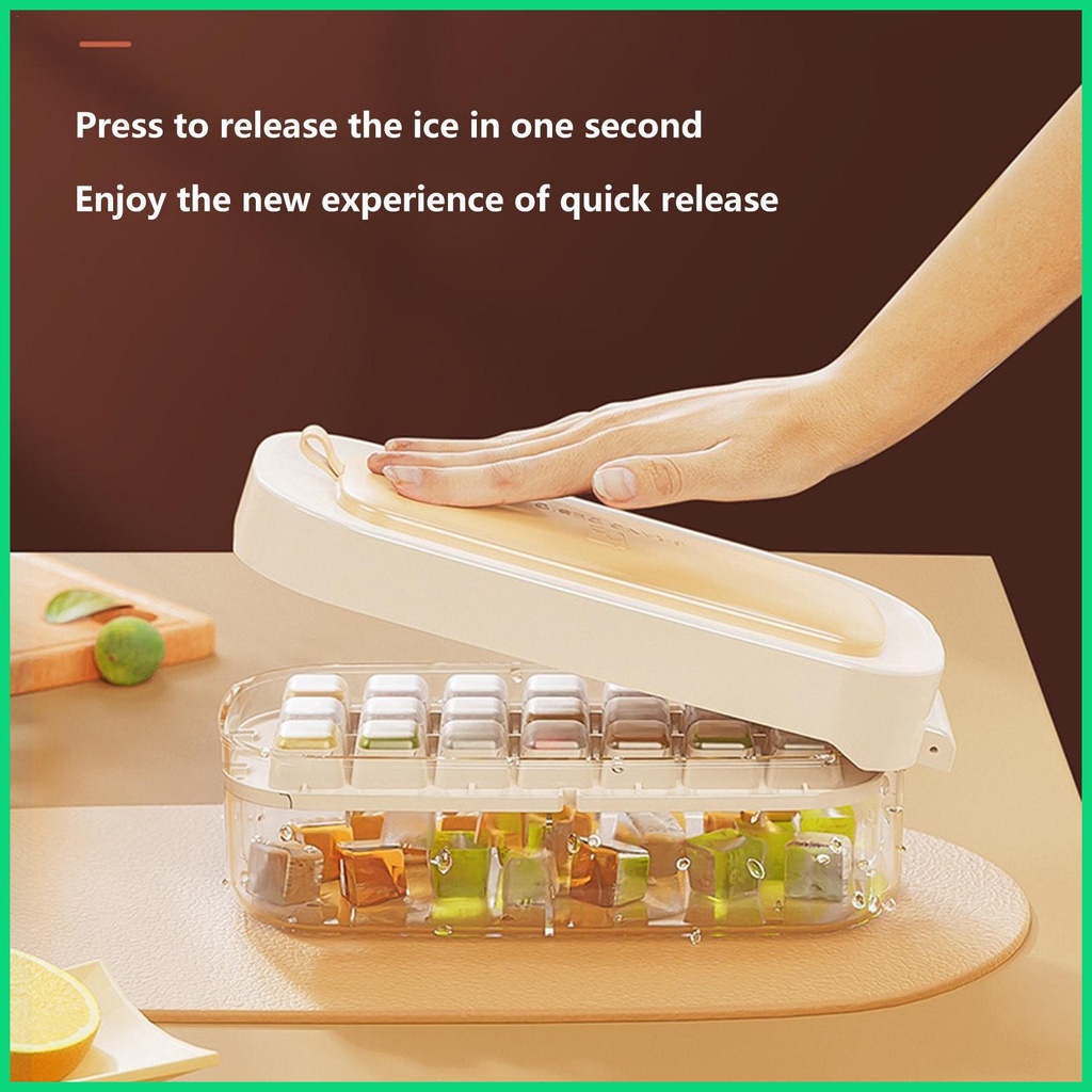 Khay Làm Đá Hai Tầng Có Nắp Dễ Dàng Sử Dụng Cho Jiwvnjiwvn