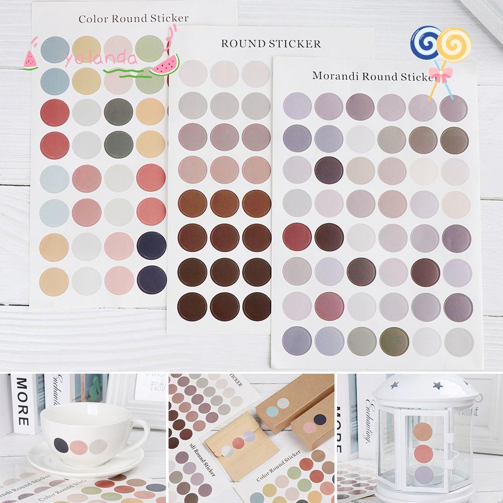 Bộ 1 / 5 Tấm Sticker Dán Trang Trí Sổ Tay Họa Tiết Chấm Bi