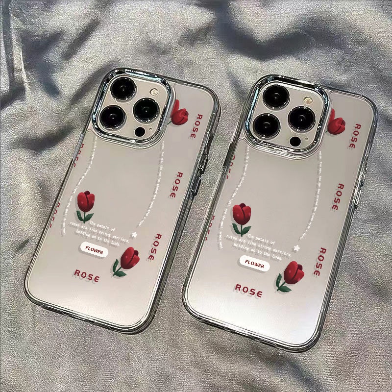 ✅Ốp Điện Thoại Mềm Chống Sốc Họa Tiết Hoa Tulip 1113iPhone127 plus / 8 Apple 14pro 63WZ