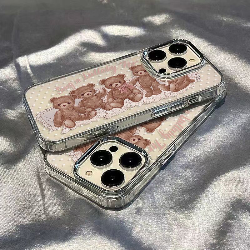 ✅Ốp Điện Thoại Mềm Hình Năm Chú Gấu Nhỏ Đơn Giản Chống Sốc Cho Apple Iphone 11I 12Plusmax13 IOSU 87 14pro