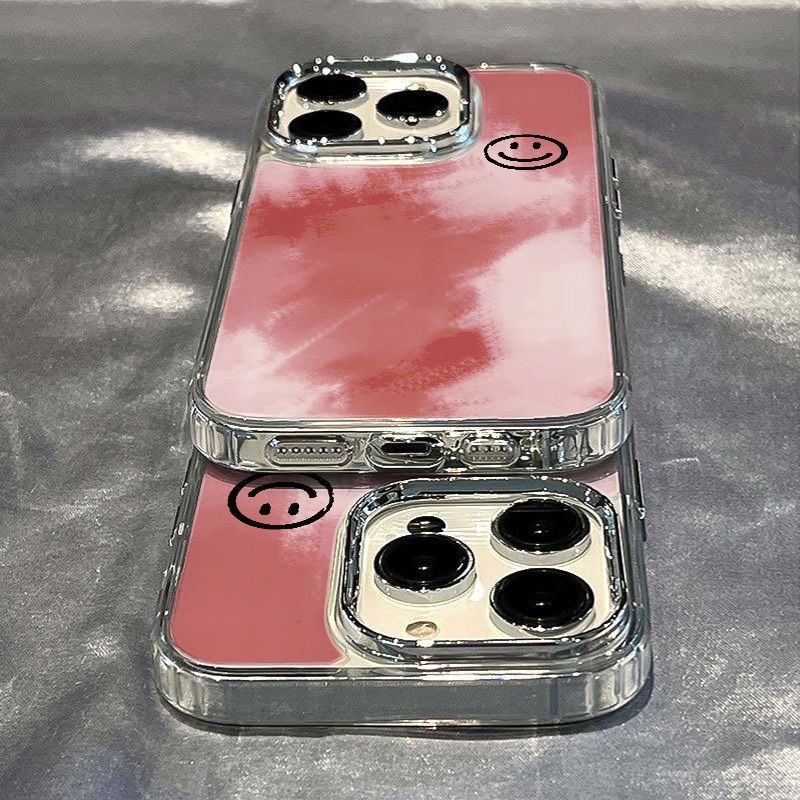 ✅Ốp Điện Thoại Mềm Chống Sốc Họa Tiết Graffiti Màu Hồng Cho Iphone 128 13In 7 max 11 14Pro YKB5