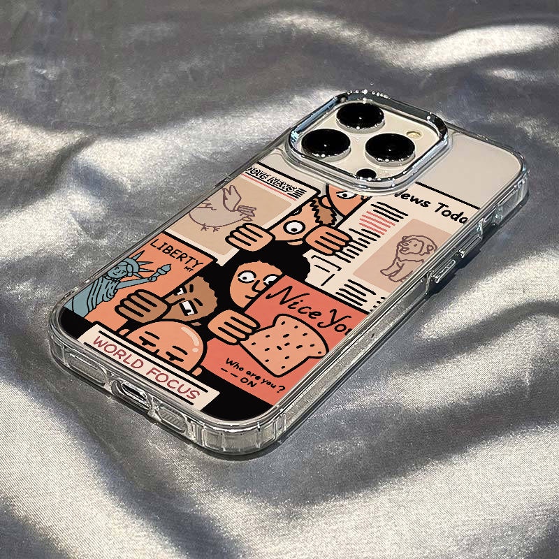 ✅Ốp Điện Thoại Mềm Chống Sốc Kiểu Dáng Đơn Giản 7DJN Cho Iphone 117Max14Pro 12Plus 138