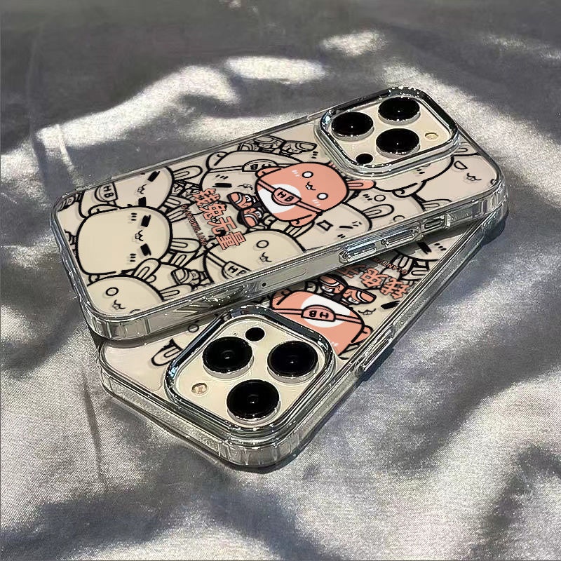 ✅Ốp Điện Thoại Mềm Chống Sốc In Hình Thỏ Đơn Giản Cho Iphone 13 11 7 8 Plus 12 / 14 Pro