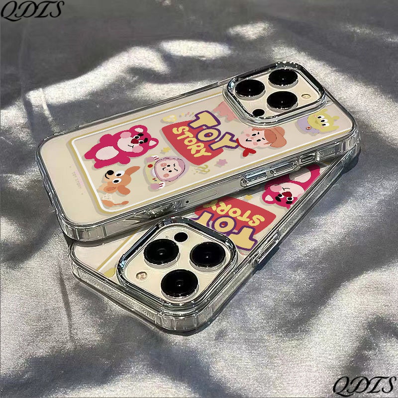 ✅Ốp Điện Thoại Mềm Chống Sốc In Hình Gấu Và Dâu Tây Cho Iphone 12 14proins 7813 HLHG