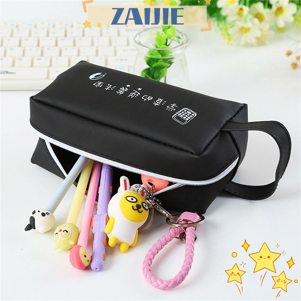 Túi Đựng Bút Bằng Silicon Màu Đen 24 Ngăn Tiện Dụng Mang Theo Du Lịch