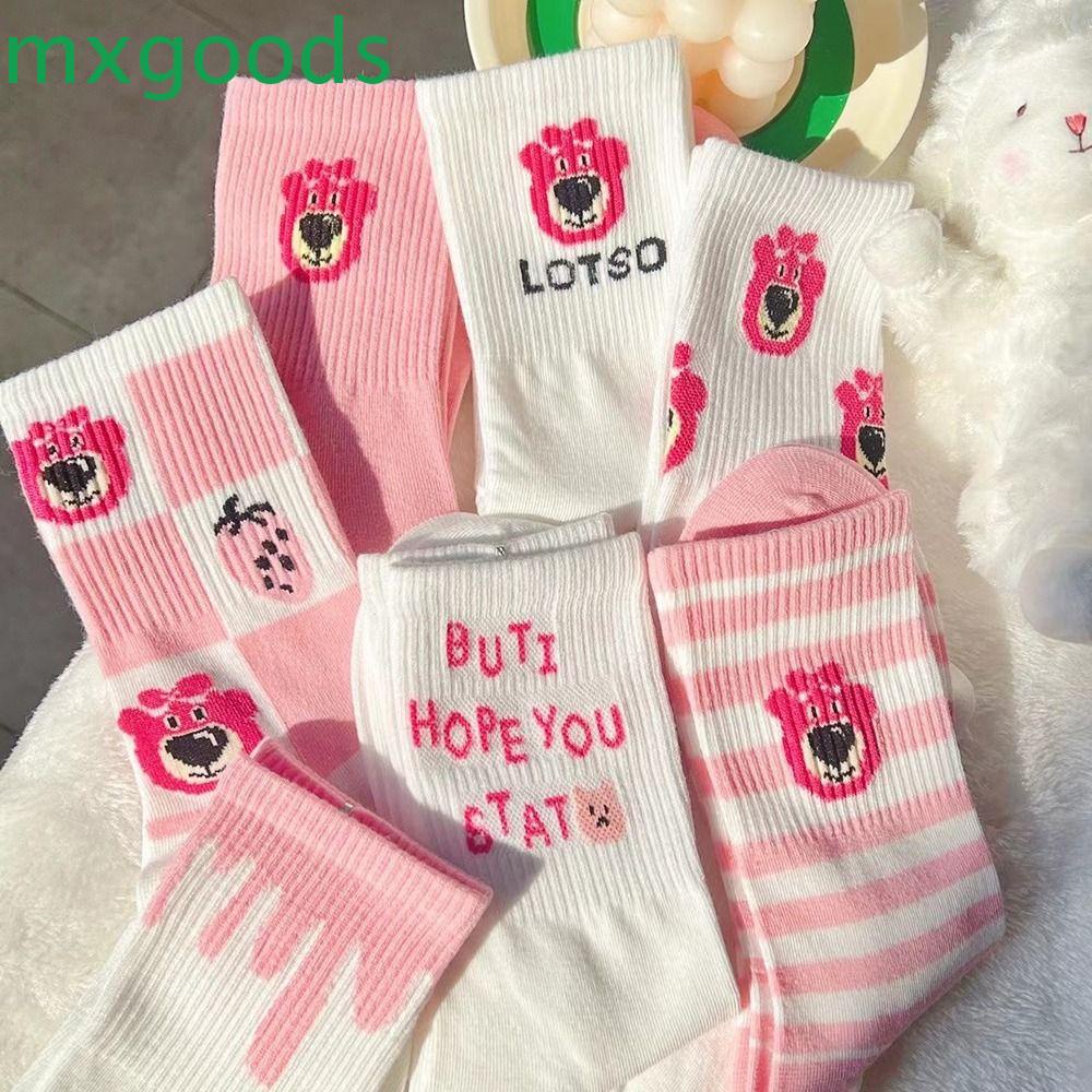 Vớ Cổ Thuyền Thoáng Khí In Họa Tiết Dâu Tây / Gấu Phong Cách Lolita Ngọt Ngào Cho Nữ