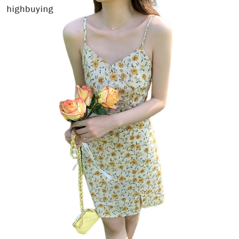 Đầm Hai Dây Dáng Ôm In Hoa y2k Thời Trang Quyến Rũ Cho Nữ