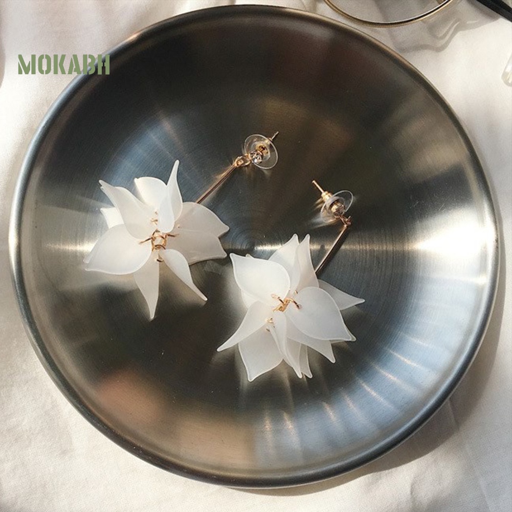 Bông Tai Dáng Dài Hình Cánh Hoa Thời Trang Cho Nữ