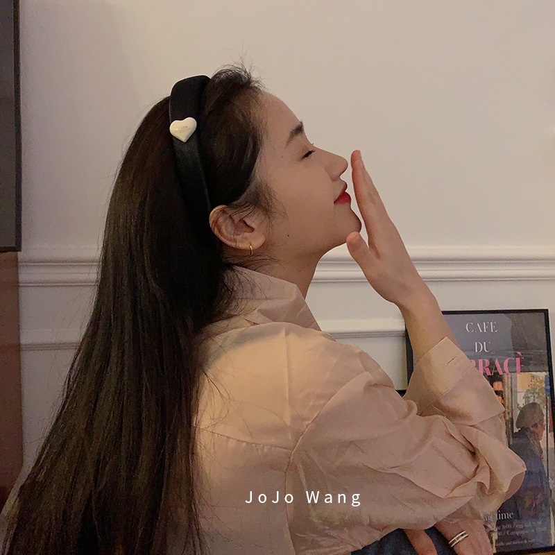 Băng Đô Cài Tóc Bằng Vải Satin Bóng Thời Trang Hàn Quốc Đơn Giản Rửa Mặt Cho Nữ