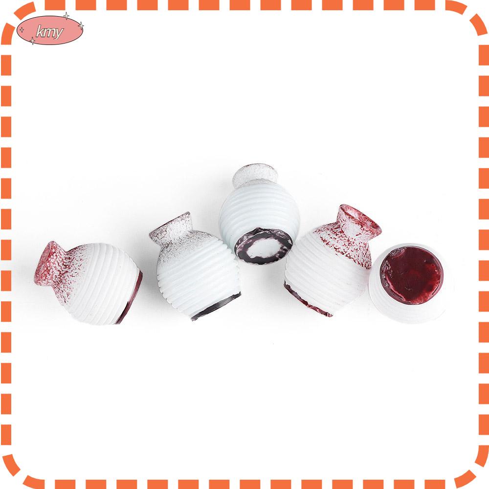Set 5 Mô Hình Bình Hoa Mini Bằng Nhựa Resin Dùng Trang Trí Tiểu Cảnh Diy