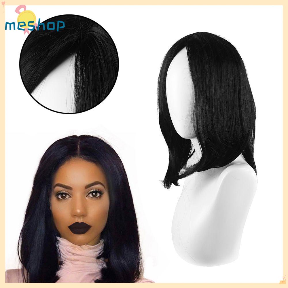 Tóc Giả Màu Đen Tự Nhiên Từ Sợi Tổng Hợp Thời Trang