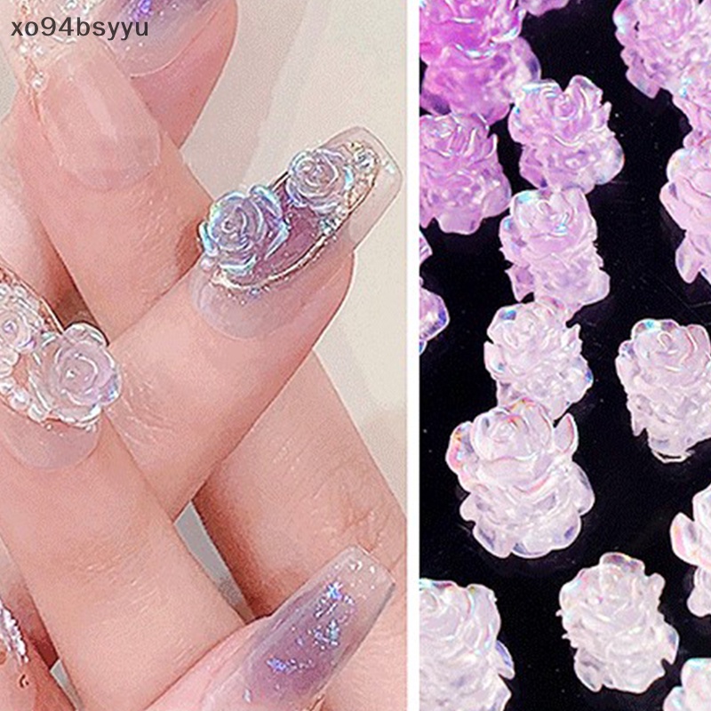Set 50 Hạt Nhựa 3D xo94bsyyu 4 Màu Trang Trí Móng Tay Nghệ Thuật