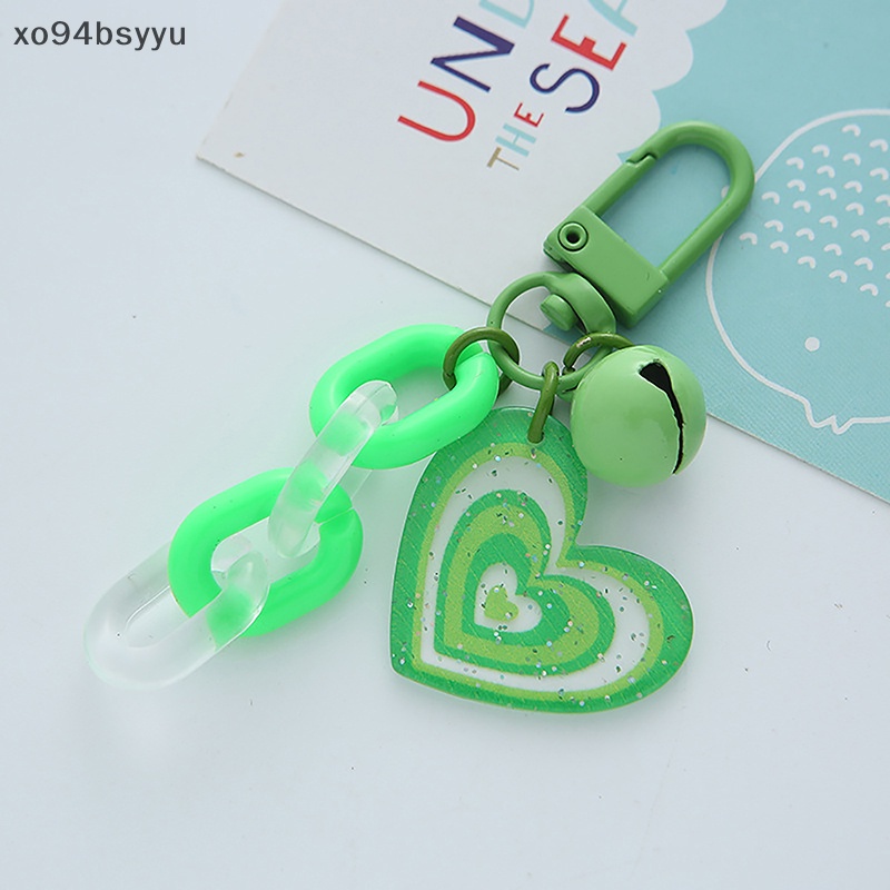 Móc Khóa Xe Hơi xo94bsyyu Hình Trái Tim Bằng Acrylic Dễ Thương