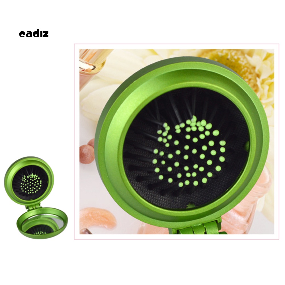 Lược Chải Tóc Mát Xa Da Đầu Thiết Kế Nhỏ Gọn Tích Hợp Gương Tiện Dụng