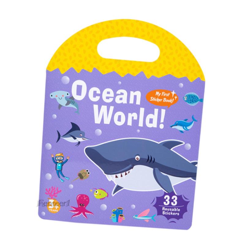 [Fenteer1] Sách Hình Dán Tĩnh Điện Giáo Dục Sách Có Thể Tái Sử Dụng Cho Trẻ