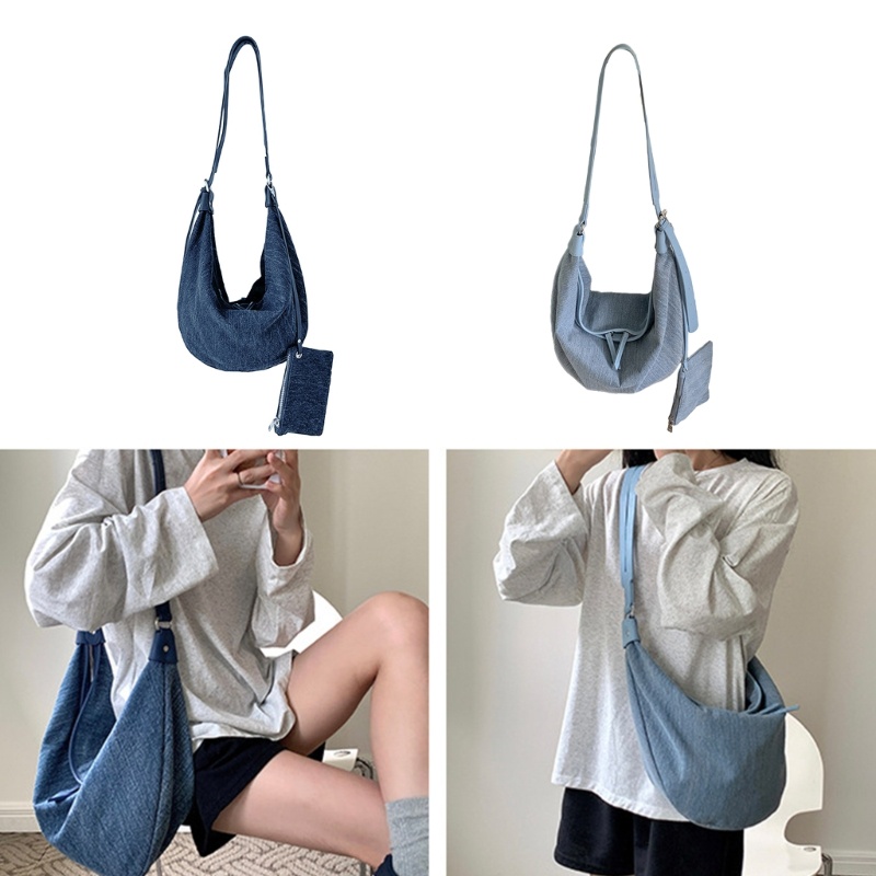 Túi Xách Denim Trọng Lượng Nhẹ Thời Trang Cho Nam Và Nữ