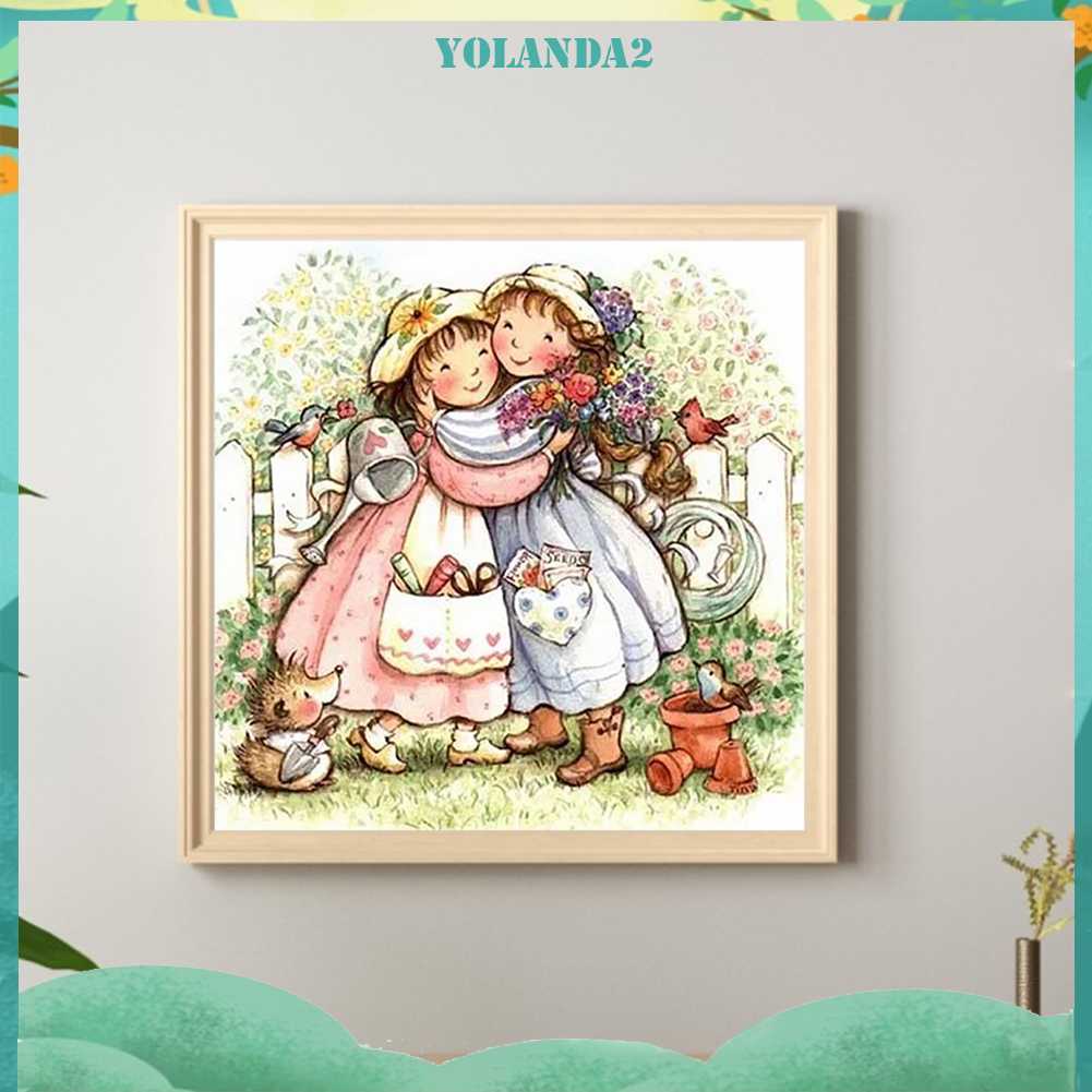 Tranh Đính Đá Kim Cương Toàn Bộ 5D DIY Hình Vẽ Cô Gái Trang Trí Nhà Cửa