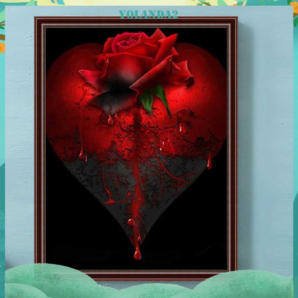 Tranh Đính Đá Kim Cương Toàn Bộ 5D DIY Hình Vẽ Hoa Trang Trí Nhà Cửa