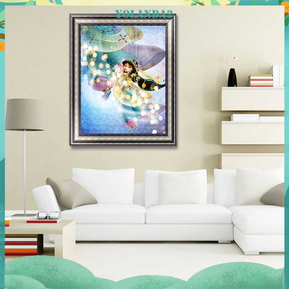 Tranh Đính Đá Kim Cương Toàn Bộ 5D DIY Hình Vẽ Công Chúa