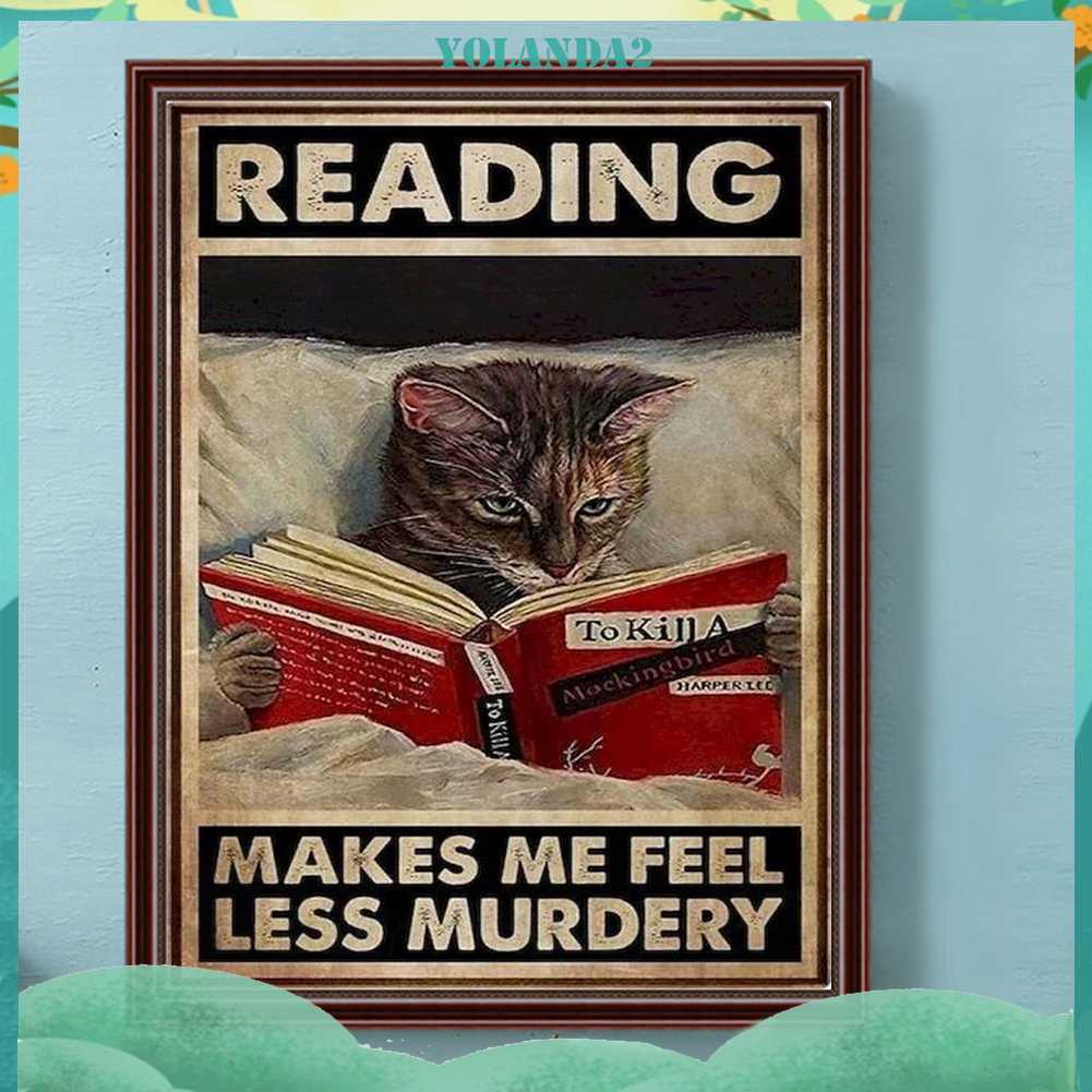 Tranh Đính Đá Kim Cương Toàn Bộ 5D DIY Hình Vẽ Mèo Trang Trí Nhà Cửa