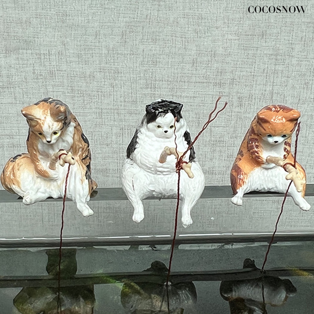 Phụ Kiện Trang Trí Bể Cá Hình Mèo Dễ Thương Bắt Mắt