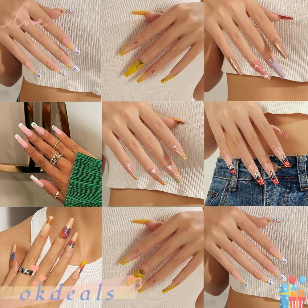 Bộ 24 Móng Tay Giả Che Phủ Toàn Diện DIY